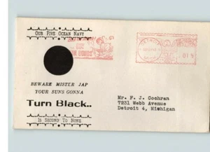 World War II Patriotic "BEWARE Mister Jap, Your Suns Gonna TURN BLACK" Meterdose - Bild 1 von 1