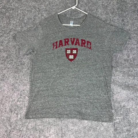 Harvard Crimson Womens Shirt Extra Large Gray Red NCAA Basketball College Tee Cover