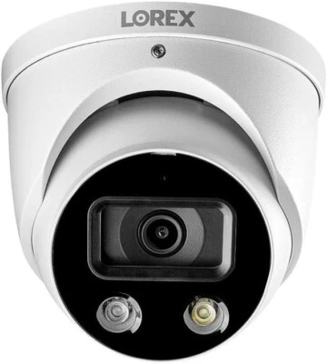 Lorex 4K Ultra HD Smart Deterrence IP Dome Camera Smart Motion Detection E893DD - Image 1 of 4
