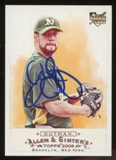 2009 Topps Allen Ginter A&G JOSH OUTMAN Signed Card autograph AUTO A'S PHILLIES