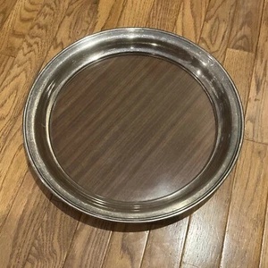 Vintage Crescent Silverware Co Silverplatedand Formica Footed Tray - Picture 1 of 2