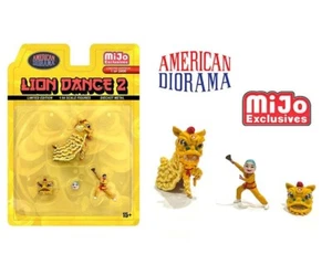 American Diorama 1:64 Lion Dance 2 Chinese Lunar New Year Dragon Set - Picture 1 of 2