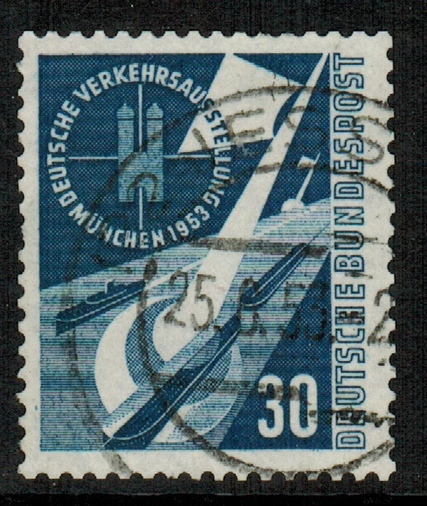 Germany #701 1953 30pf Transport, used F/VF (Scott CV $15.00 US) - Image 1 of 1