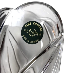 Lenox Fine Crystal Vase Arctic Bloom 7.75" Tall Swirl Pattern Germany NWT - Picture 1 of 11