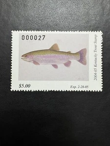 2004 Kentucky Trout Stamp MNHOG  Free Shipping - Picture 1 of 2