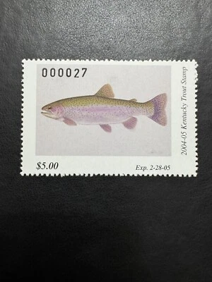 2004 Kentucky Trout Stamp MNHOG  Free Shipping - Image 1 of 2