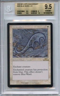 RETRO FRAME BLUE WARD MAGIC THE GATHERING 30th ANNIVERSARY EDITION MTG BGS 9.5! - Image 1 of 2