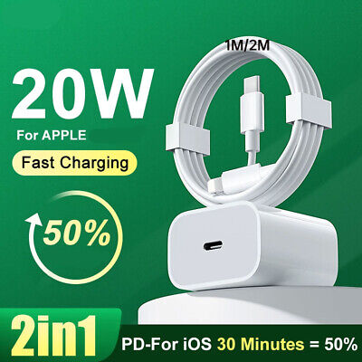 Type C Super Fast Charger Adapter +Cable For IPhone 14 13 12 11Pro Max XR 8 2022 • 6.98$