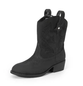 Girls Cowgirl Boots 2-in-1 Western Boots Removable Cuff Fold Over Fashion Boots - Picture 1 of 19