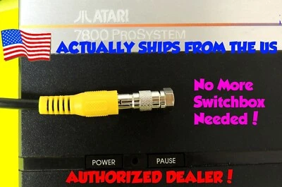 Cable de video RCA de 12 pies + conector de TV RF para Atari 7800  Foto 1 de 3