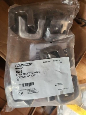 Commscope Angle Adapter Stainless Steel 10 Pack With Bolts New Unopened - Image 1 of 2