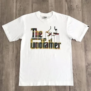 BAPE × The Godfather LOGO Check T-shirt a bathing ape NIGO White Size S - Picture 1 of 6