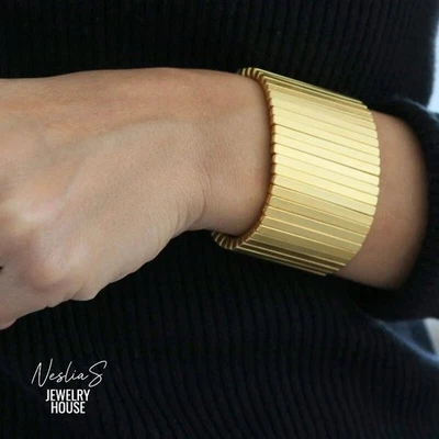 Elegantes Statement Armband Gold Metall Ethno Boho Style Mittelalter Schmuck - Bild 1 von 4