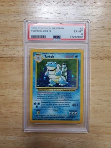 Pokemon PSA 6 EX-MT 1999 Blastoise Turtok German Base Set Holo Card - Picture 1 of 2