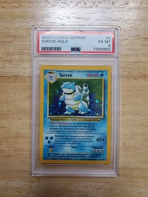 Pokemon PSA 6 EX-MT 1999 Blastoise Turtok German Base Set Holo Card - Image 1 of 2