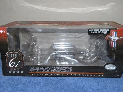 BOX & INSIDE PACKING 1970 FORD MUSTANG CJ428 HIGHWAY 61  1:18 CAR NOT INCLUDED - Image 1 of 4