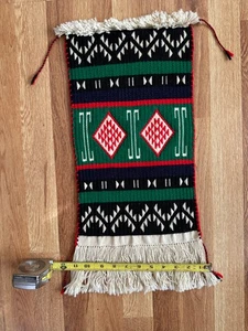 PUEBLO WALL HANGING MADE FROM CORN DANCE DRESS COSTUME 22" X 11" - Picture 1 of 5