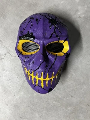 Máscara de Halloween Horror Airsoft Paintball Excelente Estado Púrpura/Negro/Amarillo Foto 1 de 4