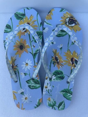 Sandalias Vera Bradley Chanclas’s Para Mujer Talla 7-8 Azul Girasol Zapatos Foto 1 de 4