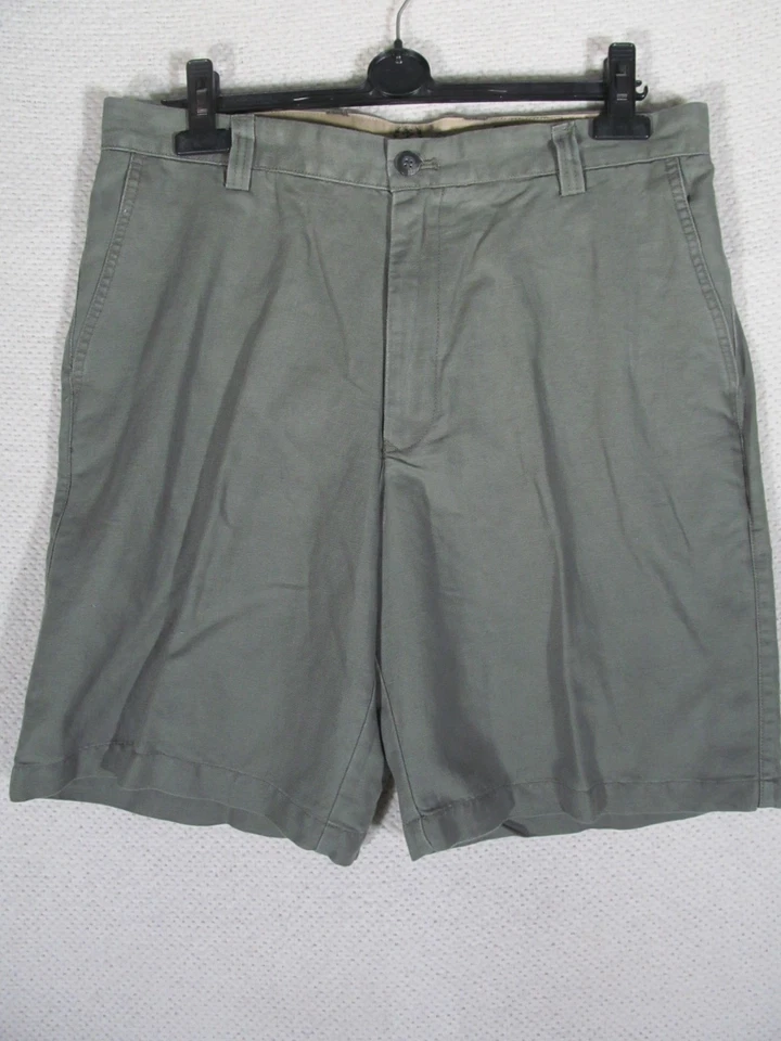 Izod Saltwater Chino Men Shorts Size 34 Linen Cotton Olive Green Flat Front - Image 1 of 4