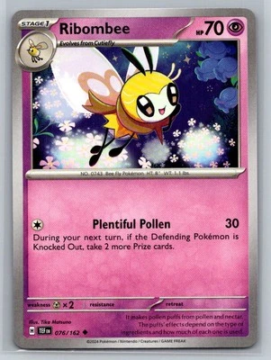 Ribombee #076/162 SV05: Temporal Forces Uncommon - Pokemon Cards AA5 - Image 1 of 2
