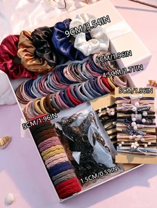 1085 Pcs Seamless Hair Ties Set Women Ponytail Scrunchies Variety Bands - Picture 1 of 21