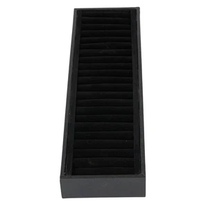 Bracelet Tray Holder - 21 Section Bangle Tray with Black Velvet Inserts - Picture 1 of 2