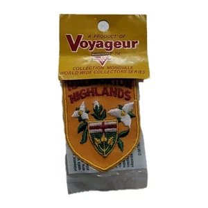 NIP Halliburton Highlands Crest Shield Coat of Arms Canada Souvenir Patch - Picture 1 of 5