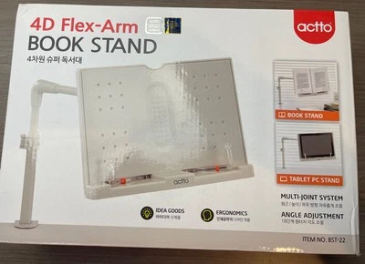 Soporte para libros Actto 4D brazo flexible / Tableta para libros de ángulo de 18 pasos / Soporte para PC / ‎BST-22 Foto 1 de 4