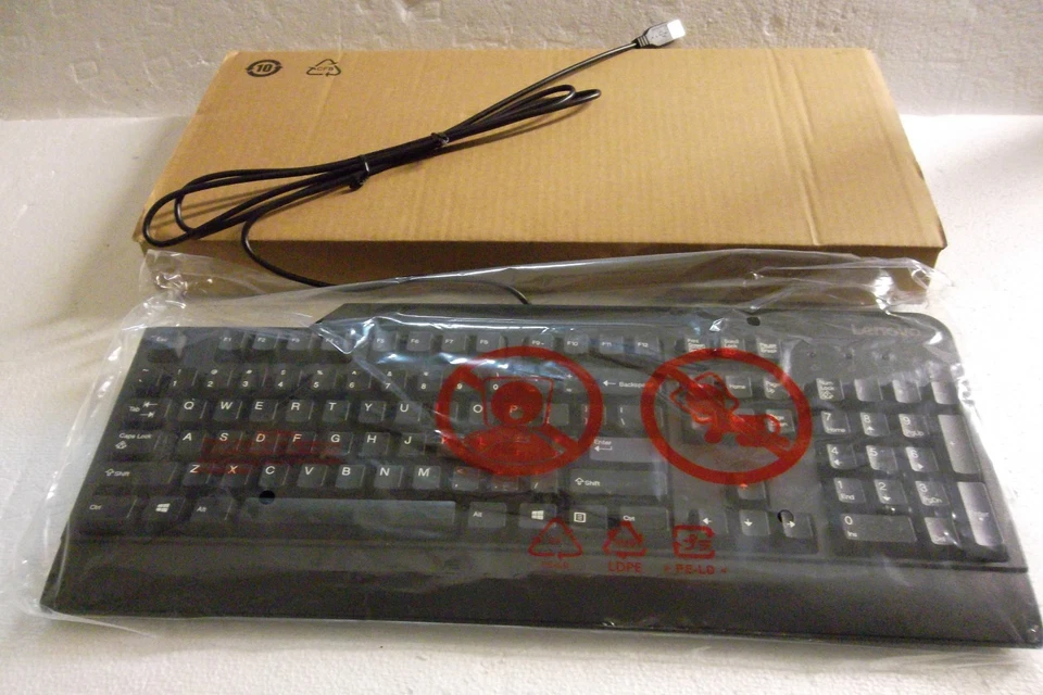 Lenovo USB Keyboard Black Wired Preferred Pro Full Size 104-Key 00XH537 KB1021