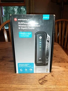 Motorola SBG6580 SURFboard 343 Mbps 4 Port Gigabit Wireless Cable Modem - Black - Picture 1 of 4