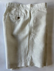 Pantalones Cortos J Crew Mezcla de Lino Para Hombre Talla 31w Beige 9" Entrepierna Preppy Elegante Ambiente Playero - Imagen 1 de 18