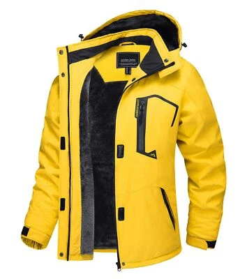 Women's Mountain Waterproof Ski Snow Jacket Winter Warm Fleece Outdoor Work Coat - Image 1 of 4