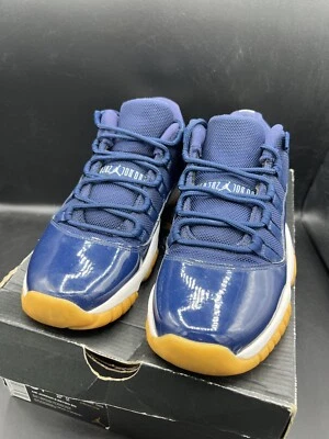 Air Jordan 11 Retro Low 'Navy Gum' (GS) SZ 6Y / 6 Men’s / 7.5 Wmn’s (528895-405) - Image 1 of 4