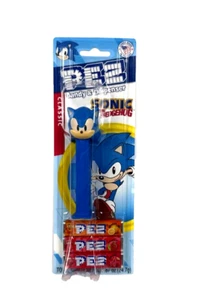 PEZ Sonic the Hedgehog Spender & Candy Sega Orange Strawberry Cherry Neu - Bild 1 von 8