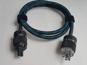 1x AC US Male C7 Female 6N Pure copper Power Cable Plug Connector Rhodium - Picture 1 of 2