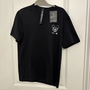 DISNEY X LULULEMON COTTON JERSEY T-SHIRT MICKEY MOUSE BLACK MENS SMALL NWT - Picture 1 of 4
