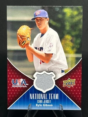 Kyle Gibson 2009 Upper Deck National Team USA GAME-USED Jersey Patch #USA-KG - Image 1 of 2