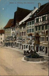 Stein am Rhein Schweiz Schaffhausen ~1910 Gasthof zur Sonne Fachwerk ungelaufen - Bild 1 von 2