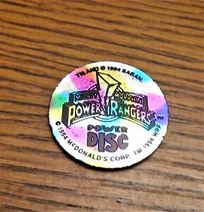 POGS MIGHTY MORPHIN POWER RANGERS POWER DISC 1994 MCDONALD'S