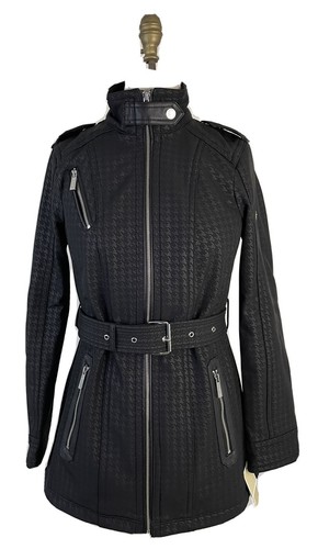 Giacca con cintura Michael Kors Missy nuova con etichette in finta pelle taglia XS