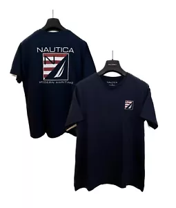Nautica T-Shirt with Big Logo Print - Picture 1 of 7