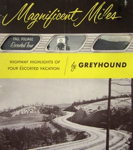 Vintage Greyhound Bus Tour Cross Country Itinerary 38 Days Fall Foliage 1961 - Picture 1 of 11