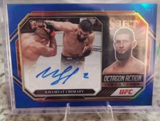2023 Panini Select Khamzat Chimaev /75 Auto Blue Prizm