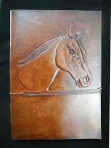 My Horse - Diario ecuestre grande de cuero hecho a mano para amantes de los caballos - Imagen 1 de 5
