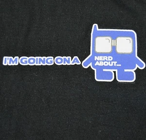 Nerdabout Large I'm Going On A Nerd About Black T Shirt Geek Science Tech Logo - Picture 1 of 4