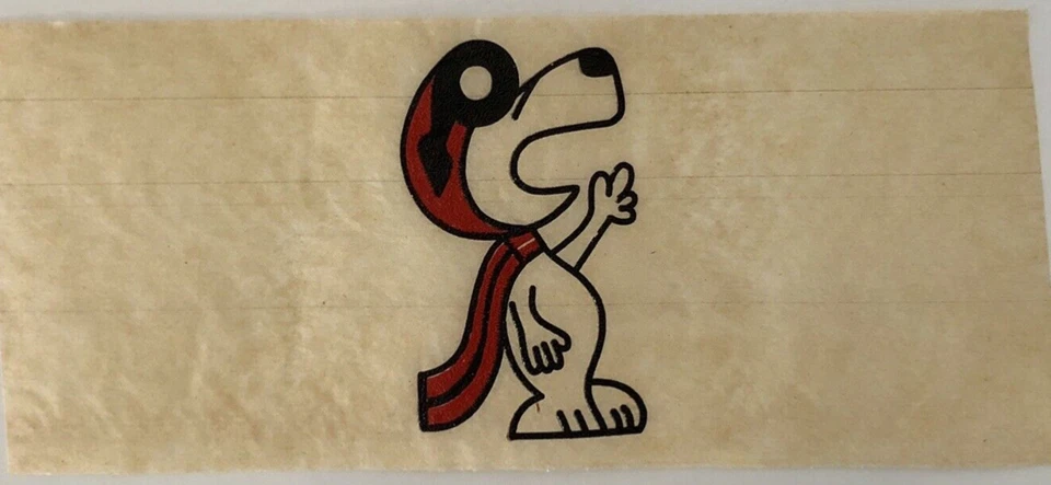 Original Vintage Snoopy Red Baron Peanuts Cartoon Mini Iron On Transfer - Image 1 of 1