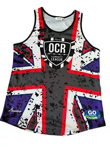 Scimitar Obstacle Course Race Team Jersey Tank Top Vest Red Blue OCR Men Size S - Picture 1 of 6