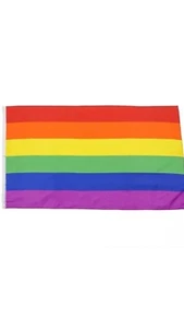 Bandiera arcobaleno Gay Pride Lesbica LGBT - 3 piedi x 5 piedi strisce colorate bandiere importatore - Foto 1 di 1