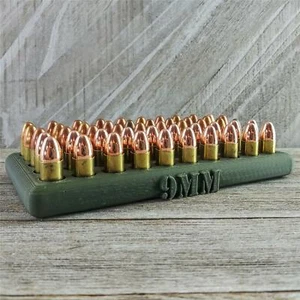 9mm Reloading Block (NO AMMO INCLUDED) Stand/Display/Tray USA MADE Holds 50rds
